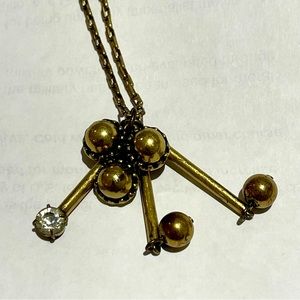 Metal adjustable length necklace gold
